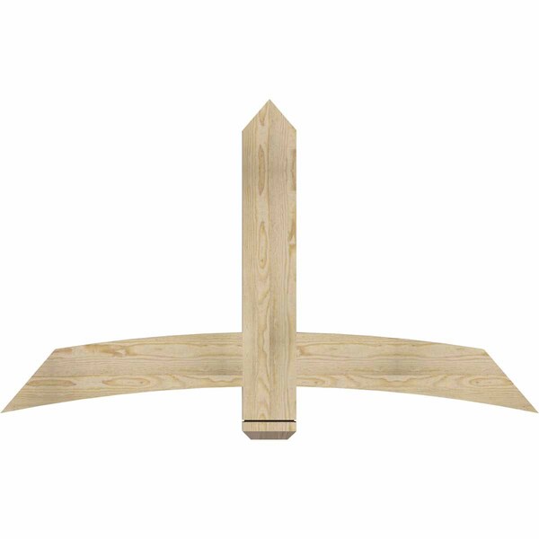 Ekena Millwork Bellingham Rough Sawn Timber Gable Bracket, Douglas Fir, 60"W x 35"H x 2"D x 6"F, 14/12 Pitch GBW060X35X0206BEL00RDF - main